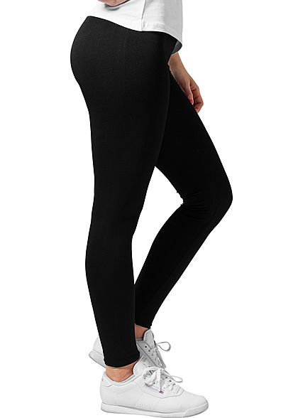 Urban Classics Dames Basic Slim Fit Legging zwart