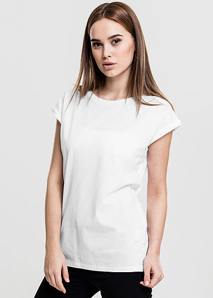 Urban Classics Dames T-shirt met brede