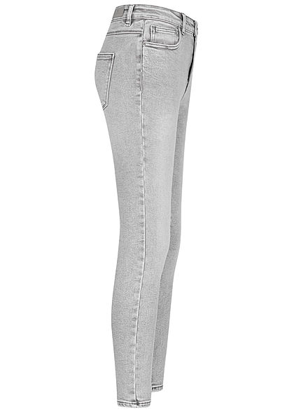 ONLY Dames NOOS Ankle Stretch Jeans Broek 5-Pockets licht grijs denim