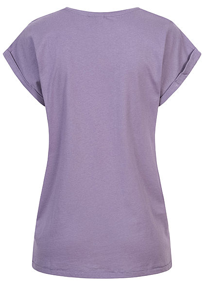 Urban Classics Dames schouders dusty brede lila met T-Shirt