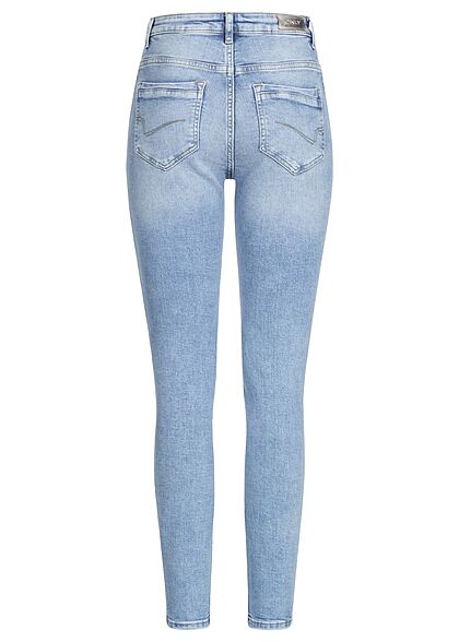 ONLY NOOS Jeans Skinny hoge taille destroyed look lichtblauw