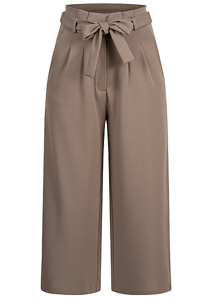 JDY by ONLY Dames NOOS Culotte Broek met riem en 2 zakken grijs