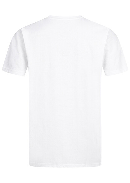 Seventyseven Lifestyle Herren T-Shirt mit LA Letter Print weiss