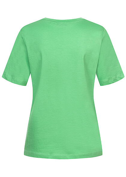 ONLY Dames NOOS Basic T-Shirt met ronde hals groen