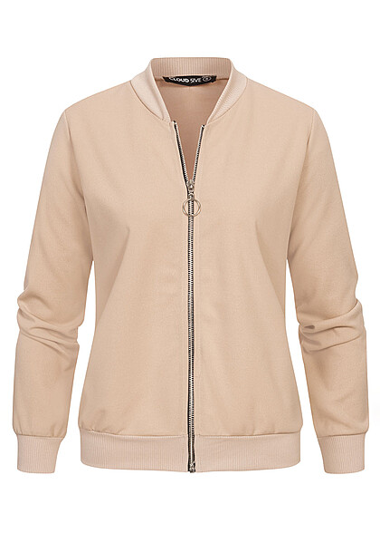 Cloud5ive Dames Blousonjasje met rits beige