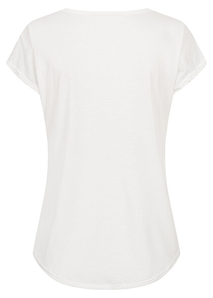 Cloud5ive Dames Viscose T-shirt met ankerprint wit