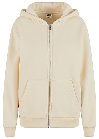 Urban Classics Dames Zip-Hoodie met 2-Zakken beige